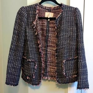 Rebecca Taylor Tweed Jacket blue and Pink 2